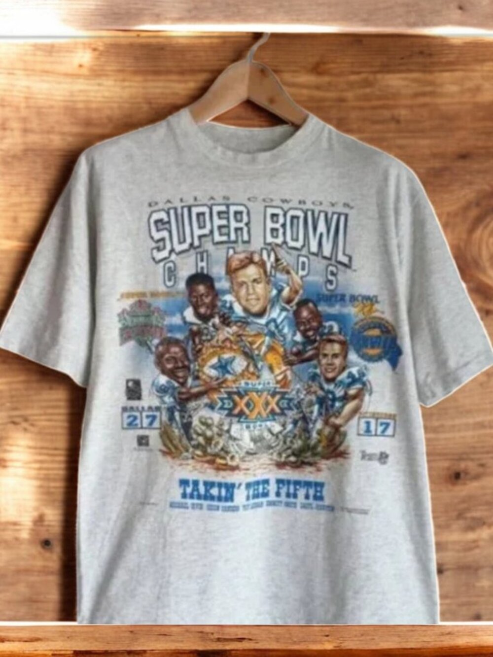Vintage Dallas Cowboys Super Bowl Champs caricature 90s unisex REPRINT
